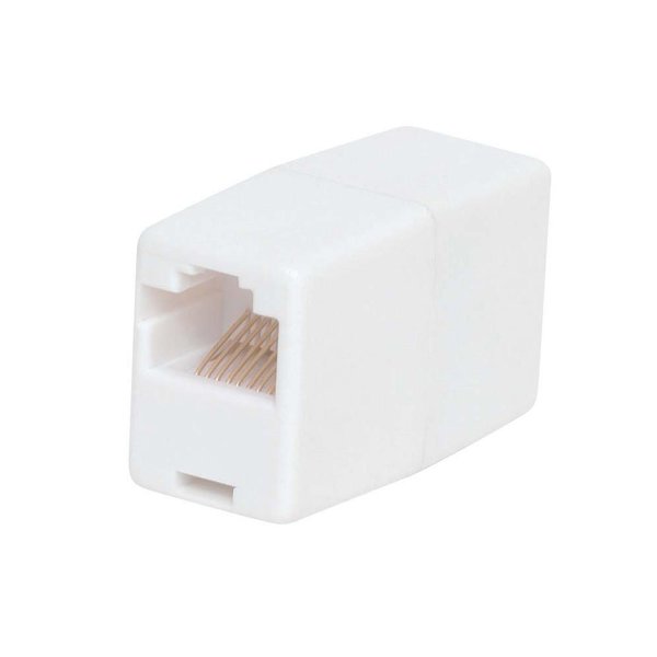 Quest Technology International Telephone Inline Coupler, Rj11, 6P4C, Cross-Wired - White NTC-1422